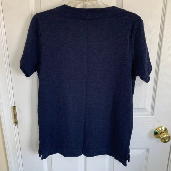 J.Crew Tunic Top. Short Sleeve. 100% Cotton. Blue. Embroidered. Women. Size XS - Picture 2 of 9